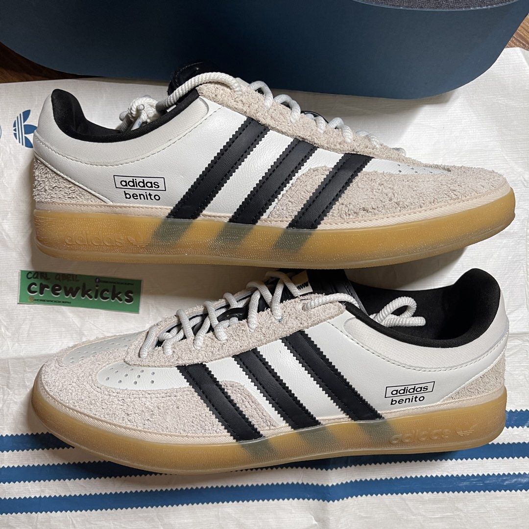Bad Bunny Gazelle Indoor 'Core White' (Category: Sneakers) located in Pasig City. Submitted by crewkicks.ph (Listing ID 1464501965, Image 2). Description: Bad Bunny Gazelle Indoor 'Core White' Size 10.5 Worn once (like new) Complete OG ₱7,998 ONLY! (Below market).