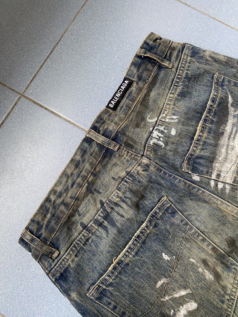BALENCIAGA GRAFFITI (Category: Jeans) located in Cabuyao City. Submitted by badthrift_pat (Listing ID 1464417495, Image 3). Description: BALENCIAGA GRAFFITI 👖WAIST:34 👖LENGTH:49.5 👖THIGH:14.5 👖HEM:11 FLAWS:MINIMAL HILL DRAG 🏷️:1.999.
