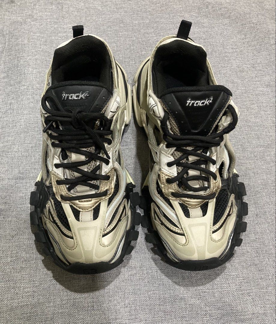 BALENCIAGA Track 2. Beige Black (Category: Sneakers) located in Zamboanga. Submitted by deensthrifting (Listing ID 1464501398, Image 1). Description: BALENCIAGA Track 2. Beige Black Size: Euro 41 Very good condition Minimal sign of usage -4500+shipping fee.