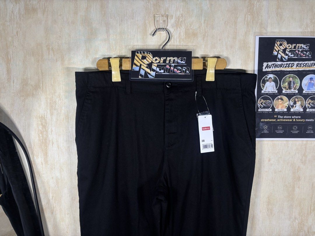BALENO STRETCH CASUAL PANTS (Category: Trousers) located in Cabuyao City. Submitted by pormanation-thrift-store (Listing ID 1464401273, Image 3). Description: BALENO STRETCH CASUAL PANTS Condition: NEW WITH TAGS Color rate: 10/10 (PWEDE SA MASELAN) Size: 38 Dimes: 39-43”Wx40.5”L Issue: NONE❌ Price: 1200.