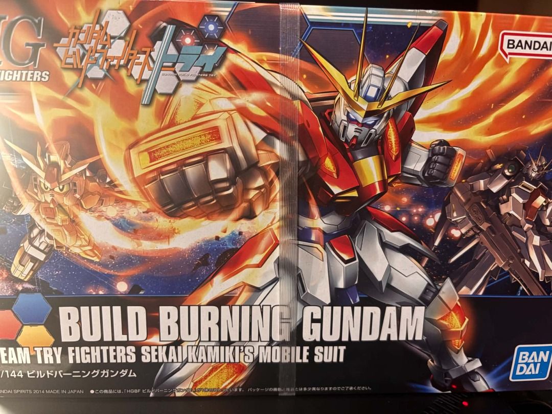 Bandai Build Burning Gundam 1/144 Model Kit (Category: Gundam & Model Kits) located in Taguig. Submitted by livehorse.8cf1df (Listing ID 1464414432, Image 1). Description: - Gundam Model Kit: Build Burning Gundam - Series: Gundam Build Fighters - Pilot: Sekai Kamiki's Mobile Suit - Scale: 1/144 - Ideal for: Gundam fans and collectors.