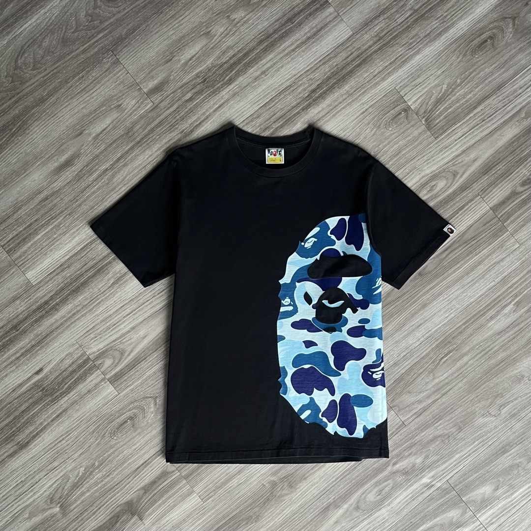 Bape OG ABC Camo Side Big Head T-Shirt (Category: Tshirts & Polo Shirts ) located in Cebu City. Submitted by specializedgoodsitem_ (Listing ID 1464537579, Image 2). Description: excellent condition see very minimal flaw last pic slightly needs wash ( naka display sa store ) details posted color may vary due to light 21.5’ width 29’ length .