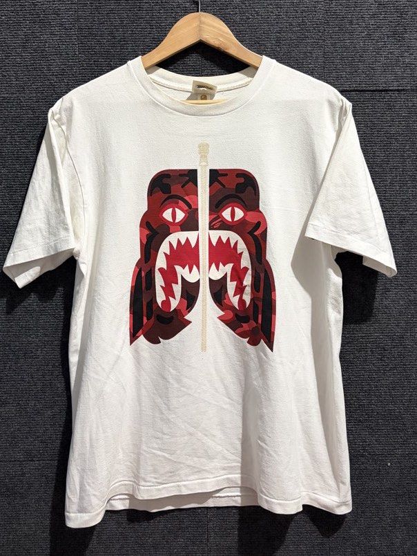 Bape shark futura tee (Category: Activewear) located in Baguio. Submitted by picksby_mik (Listing ID 1464552797, Image 1). Description: Needs wash only sa neck part po, the rest excellent condition .