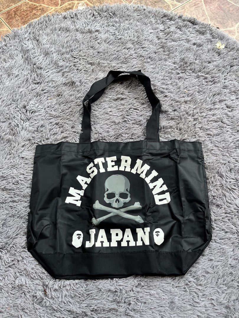 BAPE x MASTERMIND JAPAN TOTEBAG (Category: Tote Bags) located in Dipolog. Submitted by janja2002 (Listing ID 1464412088, Image 2). Description: GOOD AS BRANDNEW GALING JAPAN SURPLUS.