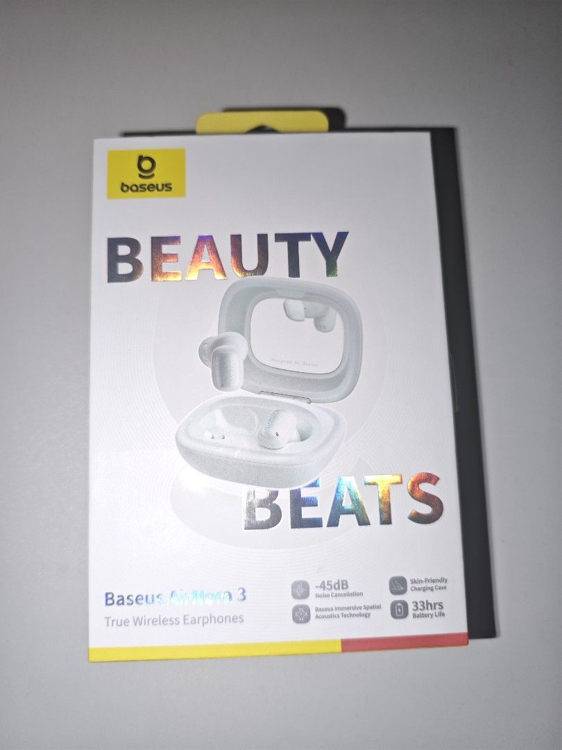 Baseus AirNora 3 True Wireless Earphones (Category: Earphones) located in Taguig. Submitted by i7myien70216 (Listing ID 1464456226, Image 1). Description: Selling my Baseus AirNora 3 TWS earbuds in good working condition. ✨ Features: - Adaptive ANC / Noise Cancellation - Transparency Mode - In-ear detection / auto pause - Customizable touch controls via Baseus app - Multiple noise-control modes - Good sound quality - IPX5 water resistance - Bluet