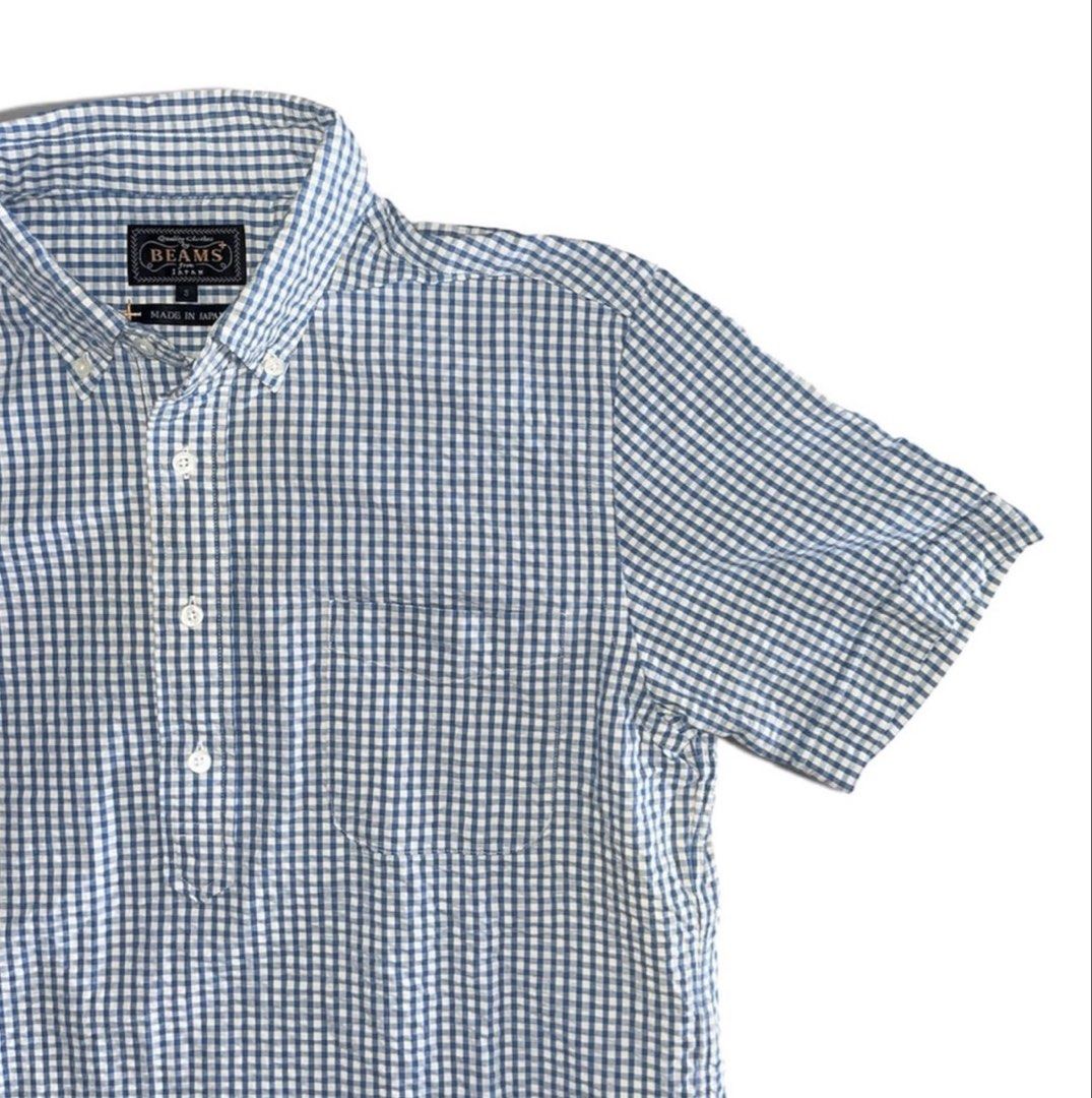 Beams Plus B/D Pullover S/S Seersucker Gingham Shirt (Category: Formal Shirts) located in Binan City. Submitted by ronsanchez (Listing ID 1464472486, Image 2). Description: Beams Plus B/D Pullover S/S Seersucker Gingham Shirt This BEAMS PLUS B.D. Pullover Short Sleeve Indigo Seersucker Gingham Shirt blends timeless 1960s American ivy league shirting with meticulous Japanese craftsmanship. Premium 100% cotton seersucker with a distinct puckered te
