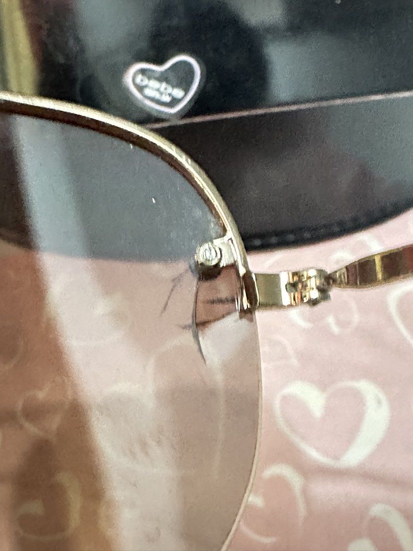 Bebe Aviator Sunglasses with Case and Cloth (Category: Sunglasses & Eyewear) located in Antipolo. Submitted by ririwearph (Listing ID 1464418851, Image 3). Description: - Authentic Bebe aviator sunglasses - Stylish brown gradient lenses - Comes with original Bebe hard case - Case features a cute 'i love Bebe' inscription inside - Includes a pink cleaning cloth with heart details - Ideal for sunny weather and outdoor activities - Don't miss out on