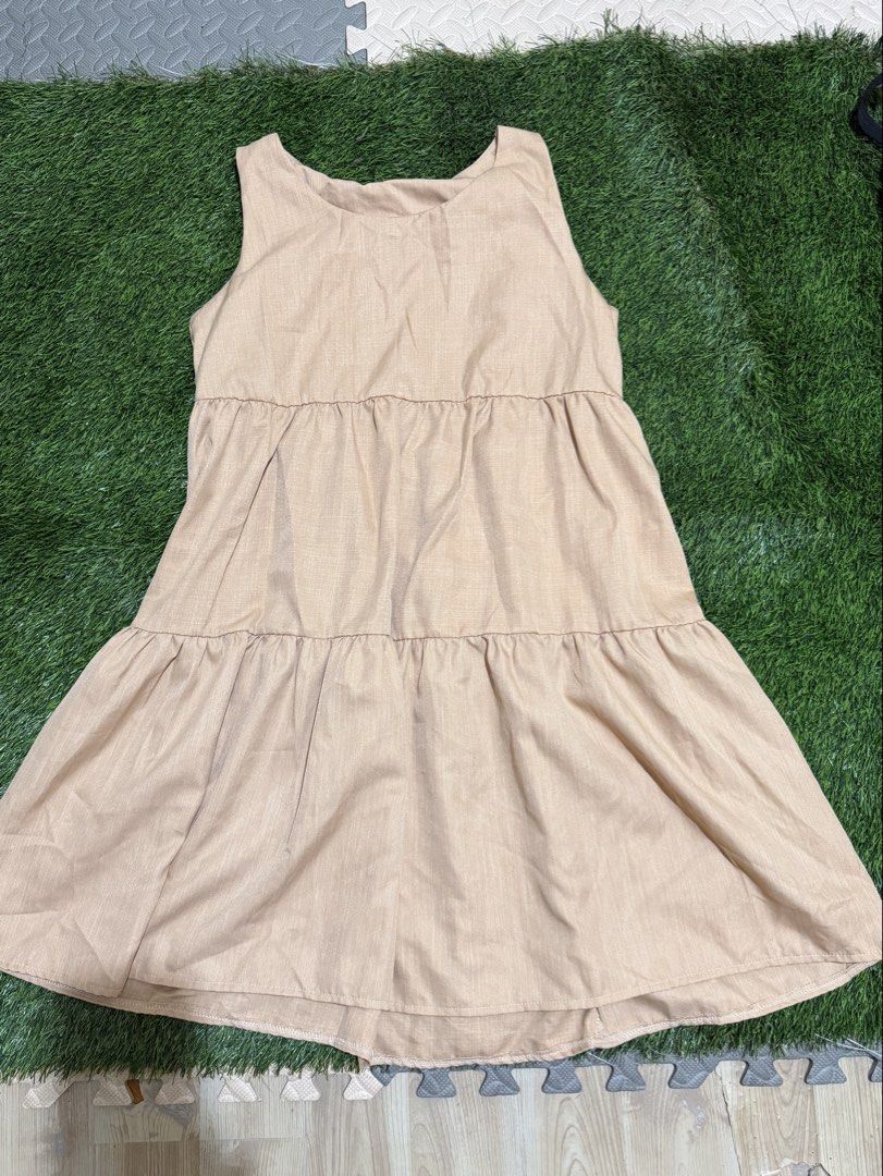Beige Baby doll dress (Category: Dresses) located in Bulacan. Submitted by solovedbyjel (Listing ID 1464490477, Image 1). Description: .