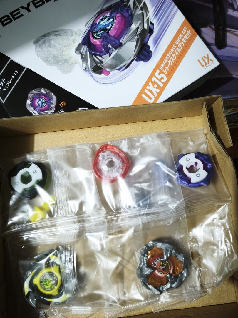 Beyblade UX-15 (Category: Action & Battle Toys) located in Santa Rosa. Submitted by nicorasuuuu (Listing ID 1464503079, Image 2). Description: For Sale Decluttering - Everything on the pic Php 900 - nego pa basta sure buyer MariBank, GCash J&T, Lalamove Meet up Santa Rosa, Laguna area.