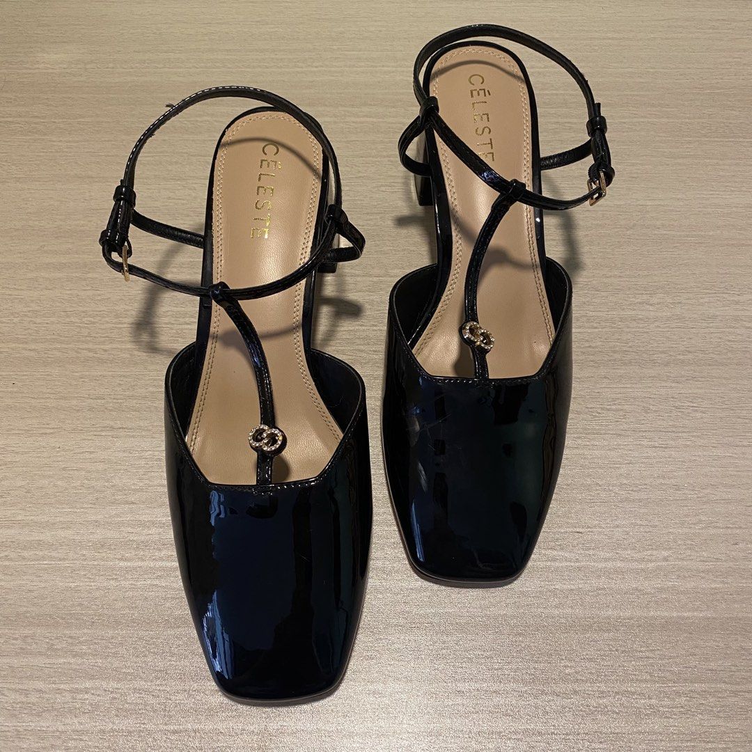 Black Mary Jane Heels (Category: Heels) located in Muntinlupa City. Submitted by ryuzjyn (Listing ID 1464381690, Image 1). Description: Brand: Celeste Style: Black Slingback Mary Jane Pumps Heel Type: Block Heel Size: 41 Versatility: Perfect for dressing up or down.