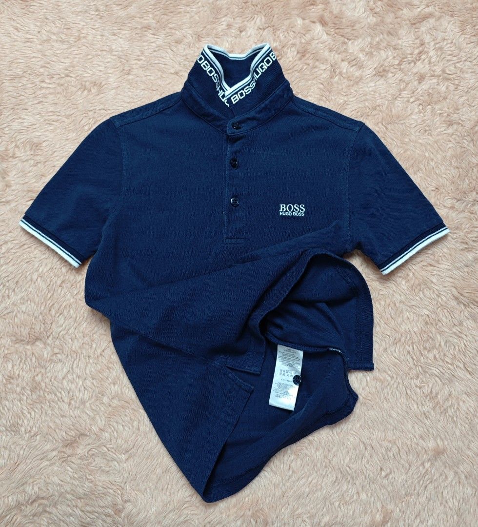 BOSS Kids Poloshirt (Category: Babies & Kids Fashion) located in Imus. Submitted by eykc01 (Listing ID 1464378883, Image 2). Description: Excellent to Like New 8 on tag Fit 5-6yo Armpit to armpit: 13" approx Length: 20" approx.