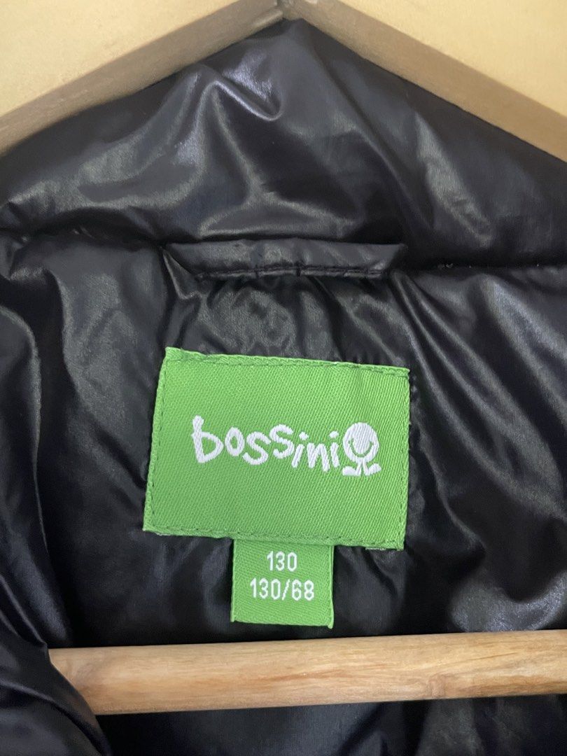 Bossini Kids Black Puffer Jacket Size 130 (Category: Coats, Jackets and Outerwear) located in Quezon City. Submitted by witchinthecity (Listing ID 1464432412, Image 2). Description: - Brand: Bossini - Type: Kids Puffer Jacket - Size: 130 -very nice in actual -has very small unnoticeable stain at the back sleeve-pls see last pic.