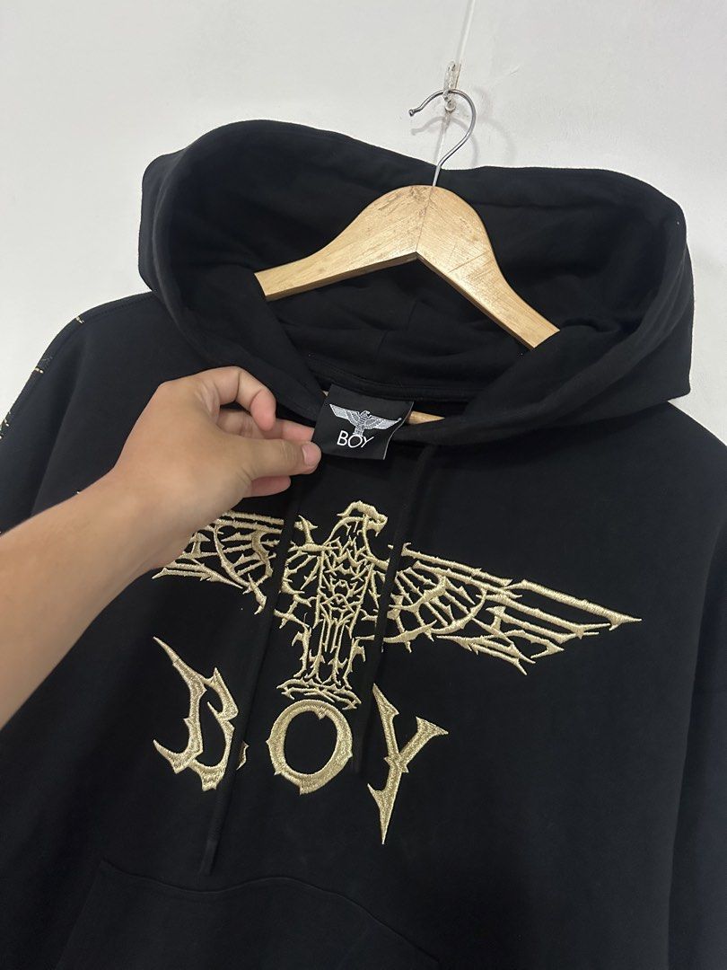 Boy London Hoodie (Category: Coats, Jackets and Outerwear) located in Las Pinas. Submitted by archimedes.joaquin (Listing ID 1464402875, Image 3). Description: Good as new - heavy cotton - sz L-XL 24” width 28” length - embroidered front logo No issue Authentic.