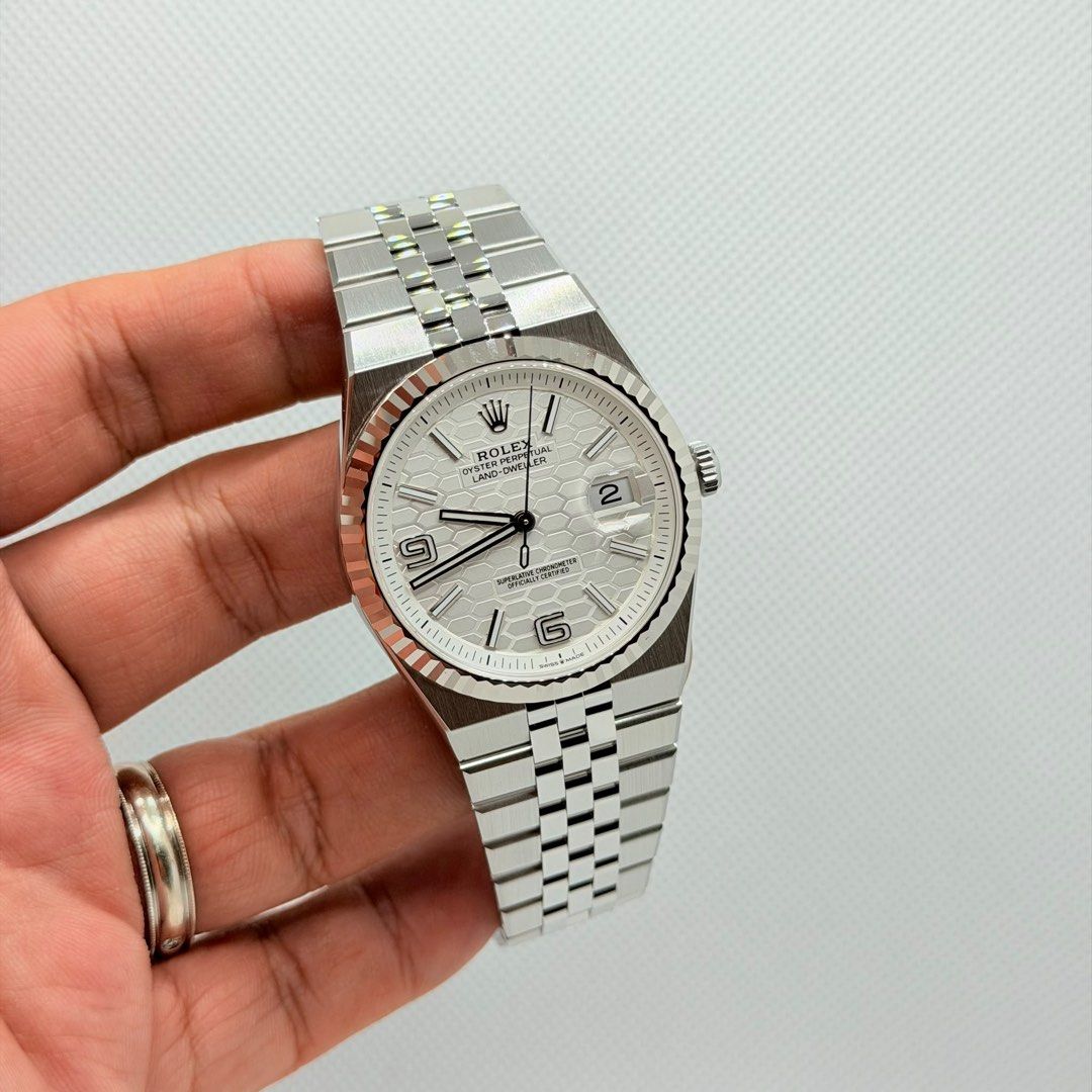 Brand New 09/2026 Rolex 127334 Land Dweller 40 “ Honeycomb Motif