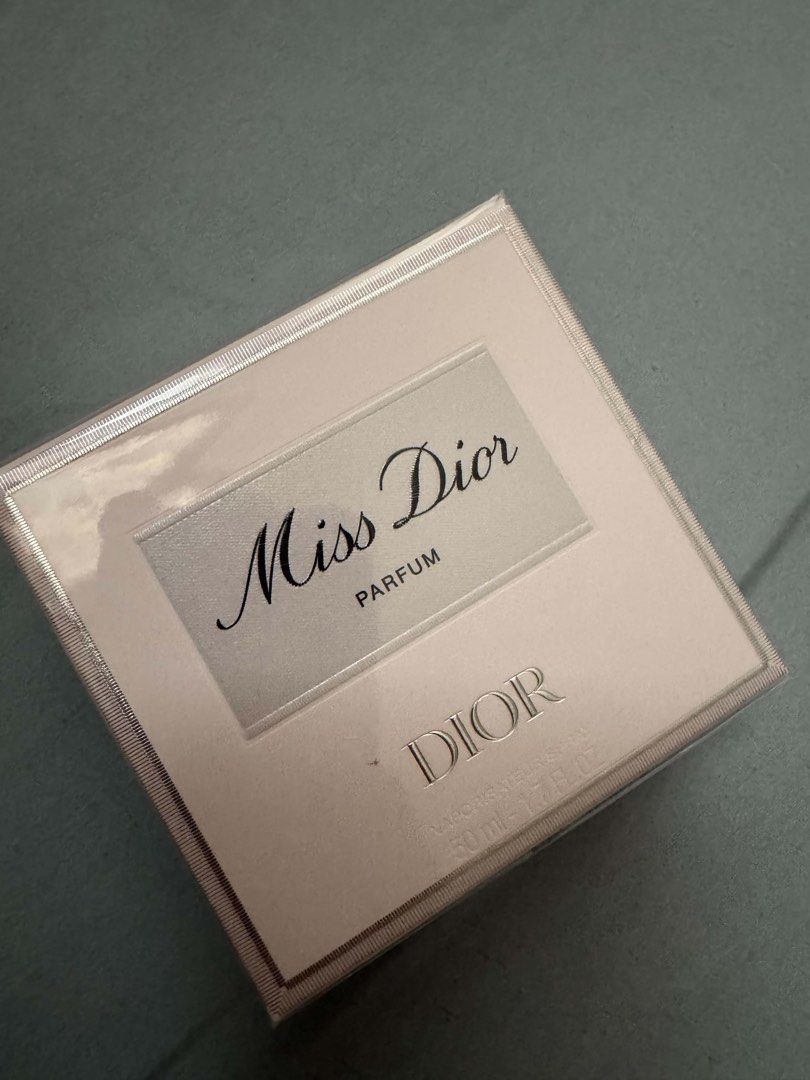 BRAND NEW Miss Dior PARFUM (Category: Fragrance & Deodorants) located in Davao. Submitted by bte.bsn (Listing ID 1464463490, Image 3). Description: Selling a brand new, factory-sealed 50ml bottle of Miss Dior PARFUM. Price: ₱7,500 Please note: This is the PARFUM version (highest and longest-lasting fragrance concentration), NOT the cheaper Eau de Parfum (EDP) or Eau de Toilette (EDT). Condition: 100% brand new, original plastic seal is completely