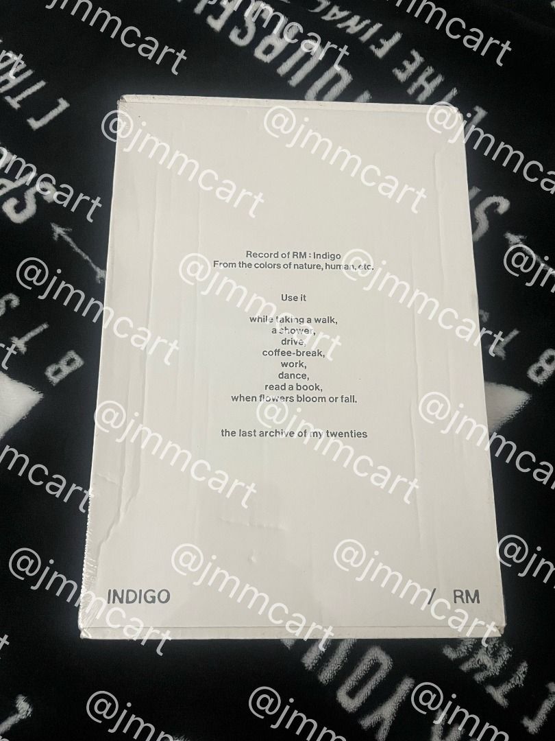 BTS RM Indigo "Record of RM: Indigo" Album (Category: CDs & DVDs) located in Las Pinas. Submitted by cartjmm (Listing ID 1464554708, Image 1). Description: wts lfb bts ph 🛒 bts indigo album rm namjoon ⤷ 🏷️ ₱600 + pf + lsf ✩ onhand, official & sealed ✩ payo prio ✩ x to sensitive collector.