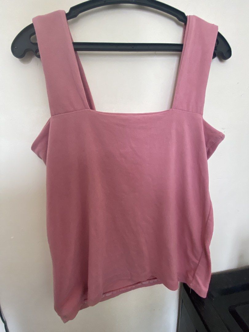 Bundle of 5 Tops - Various Styles and Colors (Category: Blouses) located in Cavite. Submitted by goldenbear.3e82a9 (Listing ID 1464403539, Image 1). Description: - Bundle of 5 stylish tops - Includes: pink square neck, blue graphic tank, white lace cami, burgundy faux leather halter, and pink crochet cami - Great variety for mixing and matching - Suitable for casual or dressy occasions.