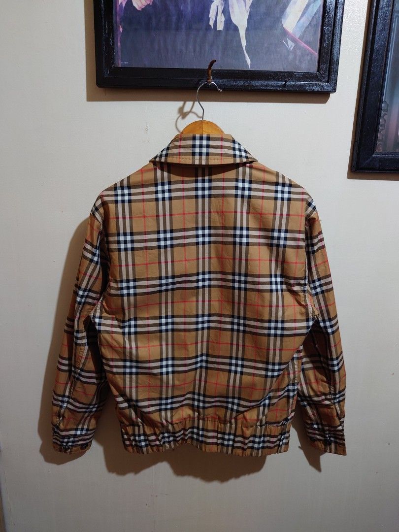 Burberry reversible jacket (Category: Coats, Jackets and Outerwear) located in Taytay. Submitted by GRIND720_II (Listing ID 1464506662, Image 3). Description: Burberry rainbow Nova plaid reversible Harrington jacket sx Over size Medium fit for men's Large for women's 21 X 27 excellent 3499.