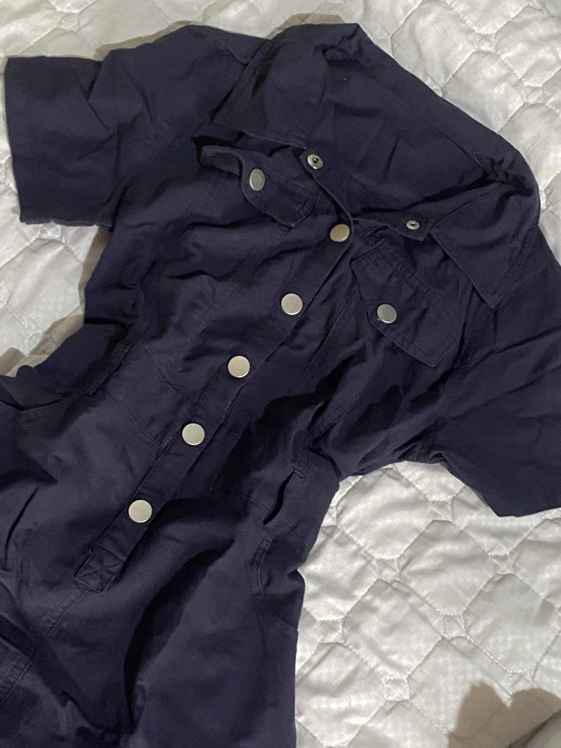 Buttondown dark blue Mini dress (Category: Dresses) located in Manila. Submitted by dear_soleil (Listing ID 1464361977, Image 1). Description: size xs-s.