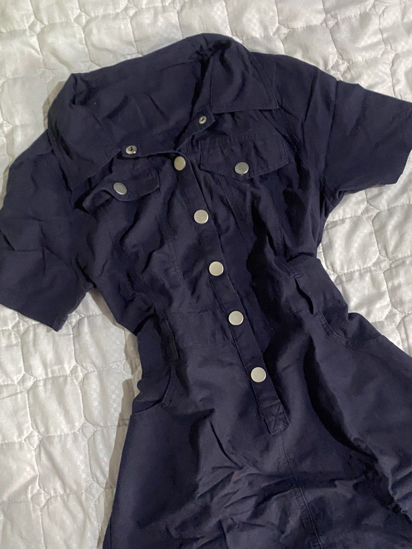 Buttondown dark blue Mini dress (Category: Dresses) located in Manila. Submitted by dear_soleil (Listing ID 1464361977, Image 3). Description: size xs-s.