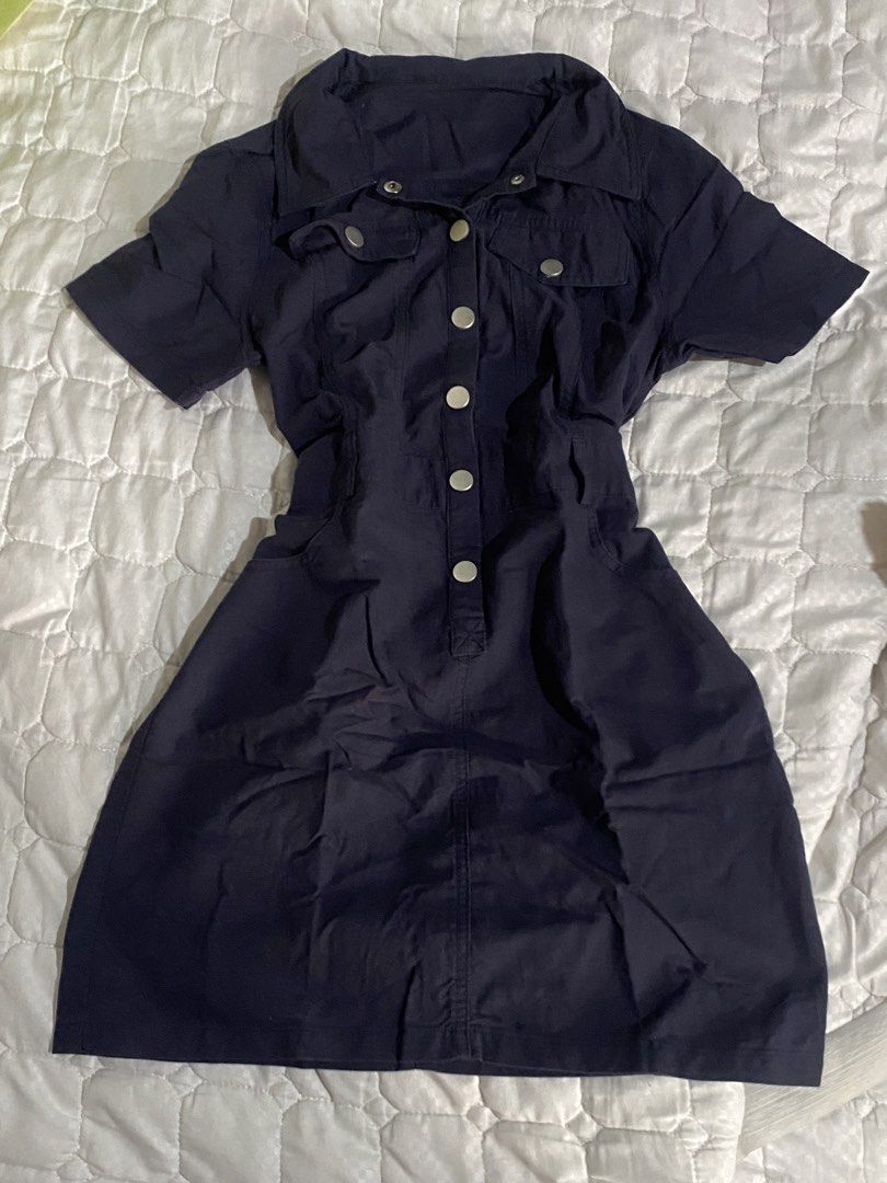 Buttondown dark blue Mini dress (Category: Dresses) located in Manila. Submitted by dear_soleil (Listing ID 1464361977, Image 2). Description: size xs-s.