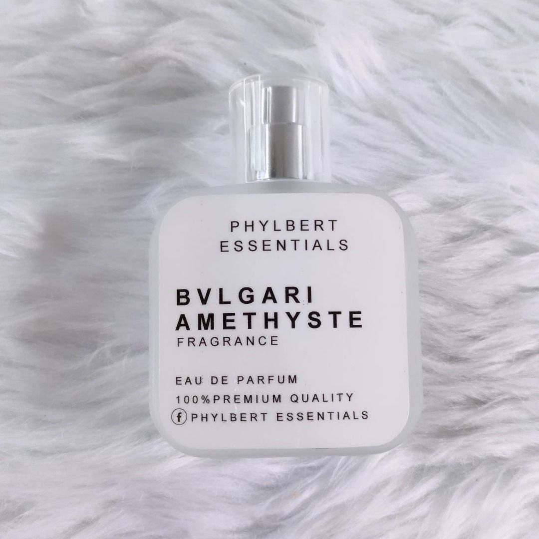 Bvlgari Omnia Amethyste Inspired Perfume / Dupe 50ml (Category: Fragrance & Deodorants) located in Mandaluyong City. Submitted by ejfinds.ph (Listing ID 1464450747, Image 1). Description: 🌸 Bvlgari Omnia Amethyste Inspired Fragrance 💜 By Phylbert Essentials 💧 Eau de Parfum 📦 50ml bottle Affordable inspired/dupe fragrance for those who enjoy the scent profile of Bvlgari Omnia Amethyste without the designer price. ✨ 50ml ✨ Eau de Parfum ✨ Conve