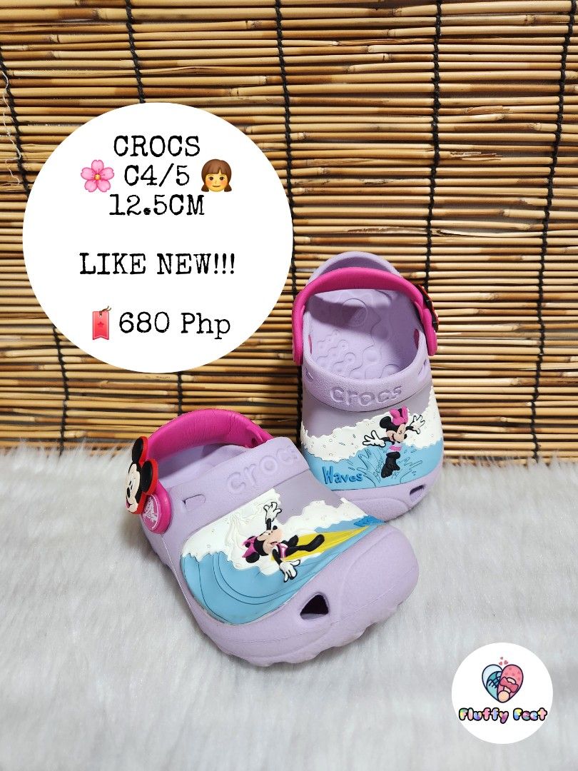 C4/5- Preloved Original Crocs for kids (Category: Babies & Kids Fashion) located in Navotas City. Submitted by FluffyFeet (Listing ID 1464519767, Image 1). Description: NEW ARRIVAL❗️ This is a PRELOVED ORIGINAL CROCS FOR KIDS‼️ Please managed your expectations ❤️ 📌 Strictly MINE NOW, PAY NOW ONLY❗️ (Unless suki na po na maayos kausap at iwas cancellation) 📌 You may ask for other photos before placing order/s STRICTLY NO RETURN, NO EXCHANGE UNLE