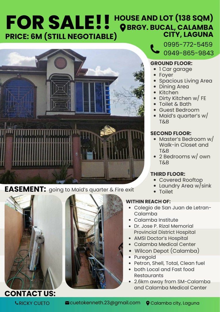 CALAMBA LAGUNA LOCATION (Category: House & Lot) located in Quezon City. Submitted by riavero (Listing ID 1464429970, Image 1). Description: NEGOTIABLE — CONTACT DIRECTLY YUNG NASA PHOTO; AVAILABLE ANYTIME FOR VIEWING.