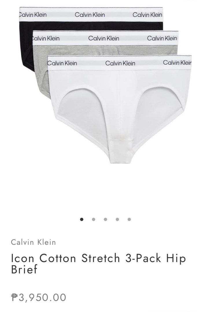Calvin Klein Briefs 3pcs (Category: Underwear) located in Manila. Submitted by iamjlgd (Listing ID 1464566011, Image 1). Description: Colorway: 1. Black 2. White 3. Navy Blue (Packaging was removed) .
