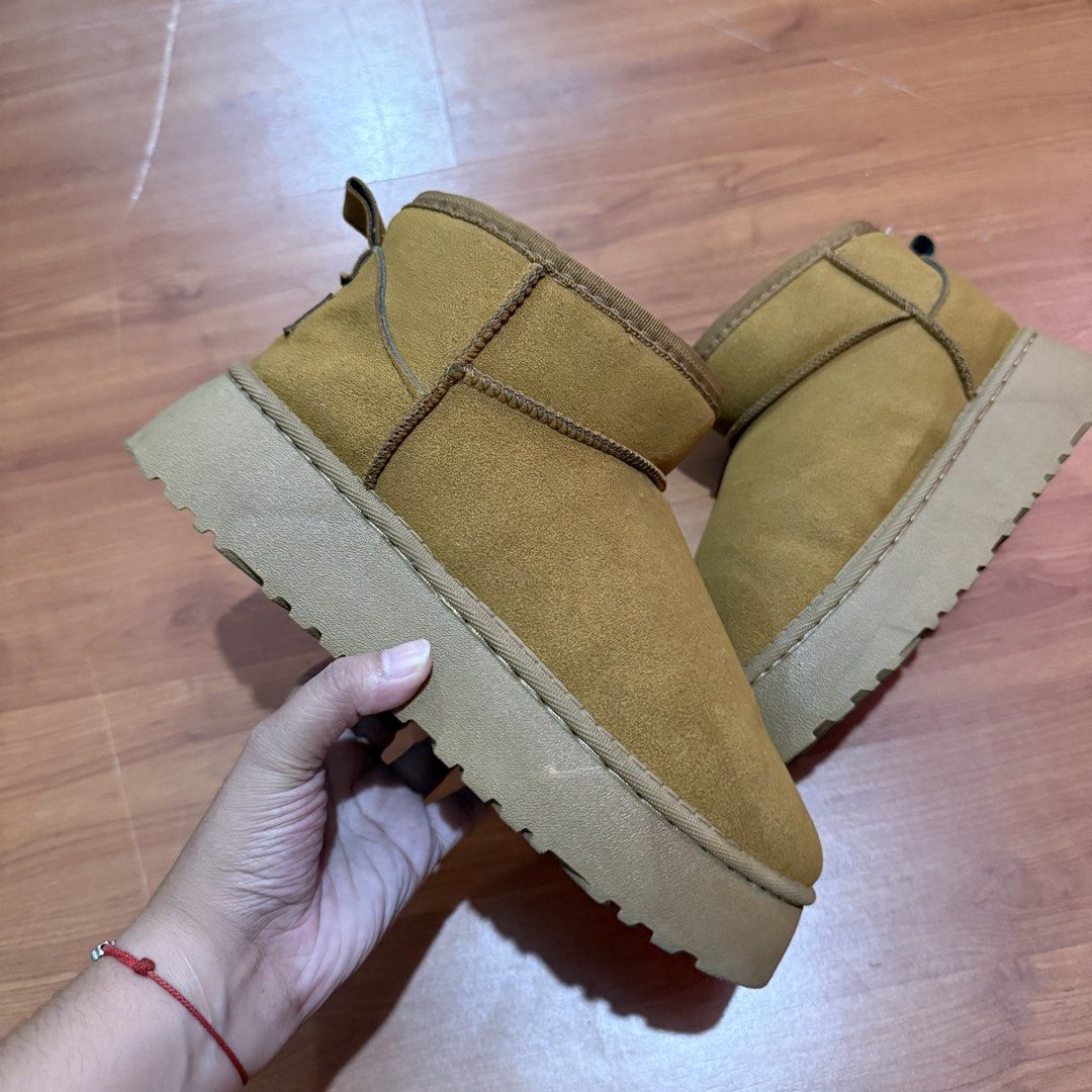 Camel Suede Platform Ankle Boots (Category: Boots) located in Baguio. Submitted by puss_n_boots2600 (Listing ID 1464418843, Image 2). Description: Camel Suede Platform Ankle Boots Size 40 No Flaws.