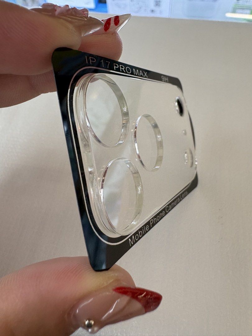 Camera Lense Protector Tempered Glass 17 Pro Max (Category: Other Mobile & Gadget Accessories) located in Taguig. Submitted by grassyyieeebeyb (Listing ID 1464420574, Image 3). Description: Brandnew For Iphone 17 Pro Max.