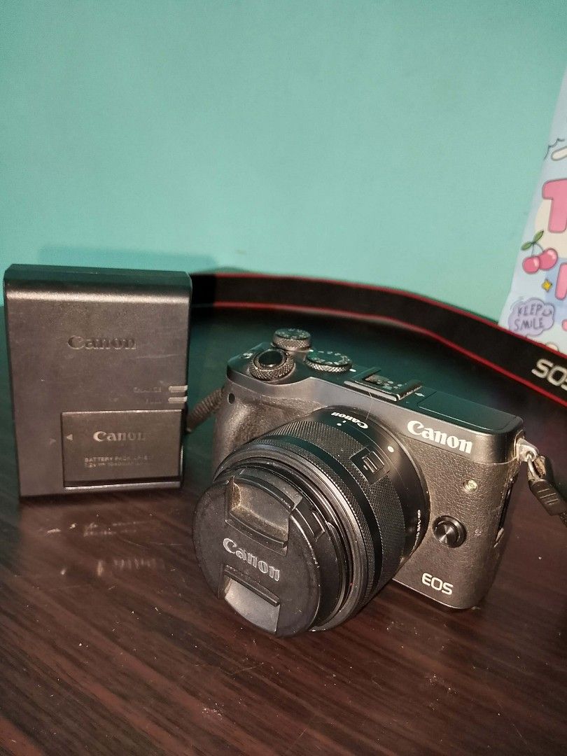 Canon EOS M50 Mirrorless Camera with 15-45mm Lens (Category: Cameras) located in Pasig City. Submitted by hopexthrift (Listing ID 1464387252, Image 1). Description: 📸 FOR SALE: Canon EOS M6 Mark I + 15-45mm Lens Included: ✅ Canon EOS M6 Mark I body ✅ Canon EF-M 15-45mm lens ✅ Battery ✅ Battery charger ✅ Camera strap ✅ Lens cap Condition: ✅ Fully working ✅ Working ang touchscreen/display ✅ Working ang lens and camera functions ⚠️ May minor scratc