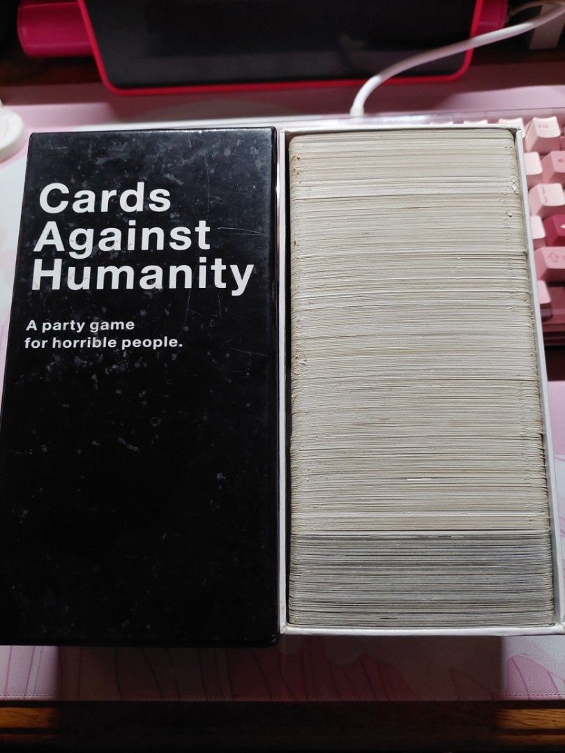 Cards Against Humanity (Authentic) (Category: Raw Singles) located in Bulacan. Submitted by piaattos (Listing ID 1464564478, Image 2). Description: Cards Against Humanity MOP: Gcash, Maya, Maribank MOD: GGX, J&T, SDS.