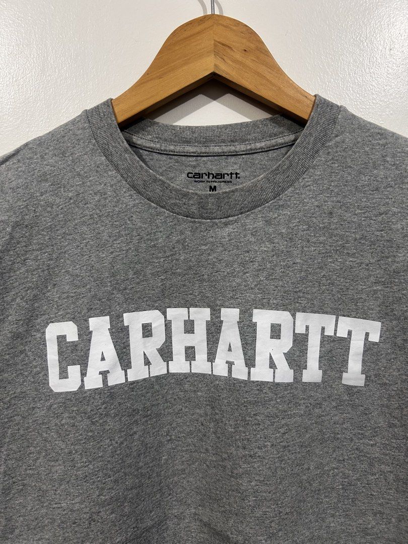 Carhartt college tee (Category: Tshirts & Polo Shirts ) located in Cebu City. Submitted by thrift_grail (Listing ID 1464564348, Image 2). Description: Hangtag nakang kulang As new condition No issue Ready to wear Size M on tag 20w 26L 10/10 color rate.