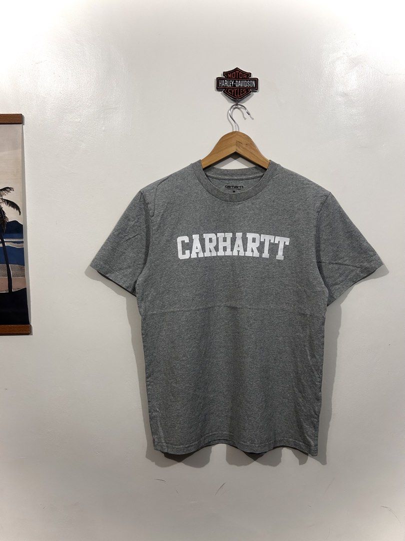 Carhartt college tee (Category: Tshirts & Polo Shirts ) located in Cebu City. Submitted by thrift_grail (Listing ID 1464564348, Image 1). Description: Hangtag nakang kulang As new condition No issue Ready to wear Size M on tag 20w 26L 10/10 color rate.