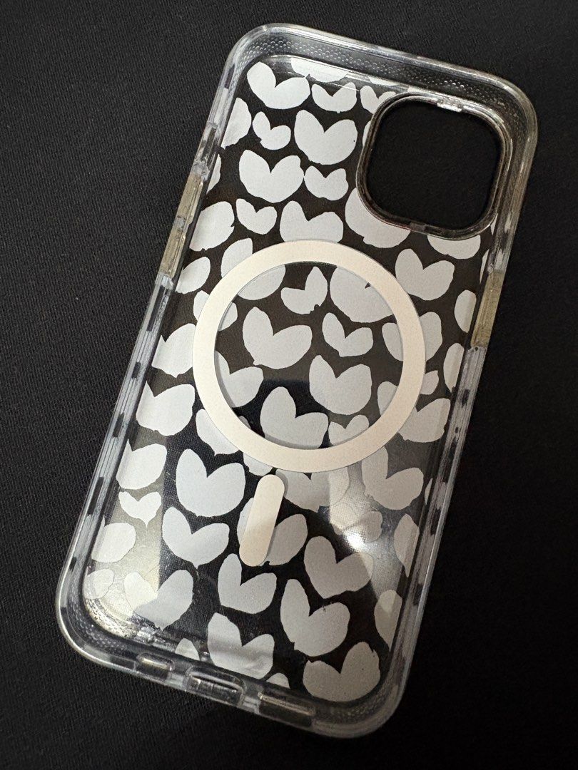 Casetify Hearts iPhone 14 case (Category: Cases & Sleeves) located in Quezon City. Submitted by apmso (Listing ID 1464501640, Image 2). Description: Polka Daub Hearts Confetti For iPhone 14 Impact Clear Case MagSafe Authentic.