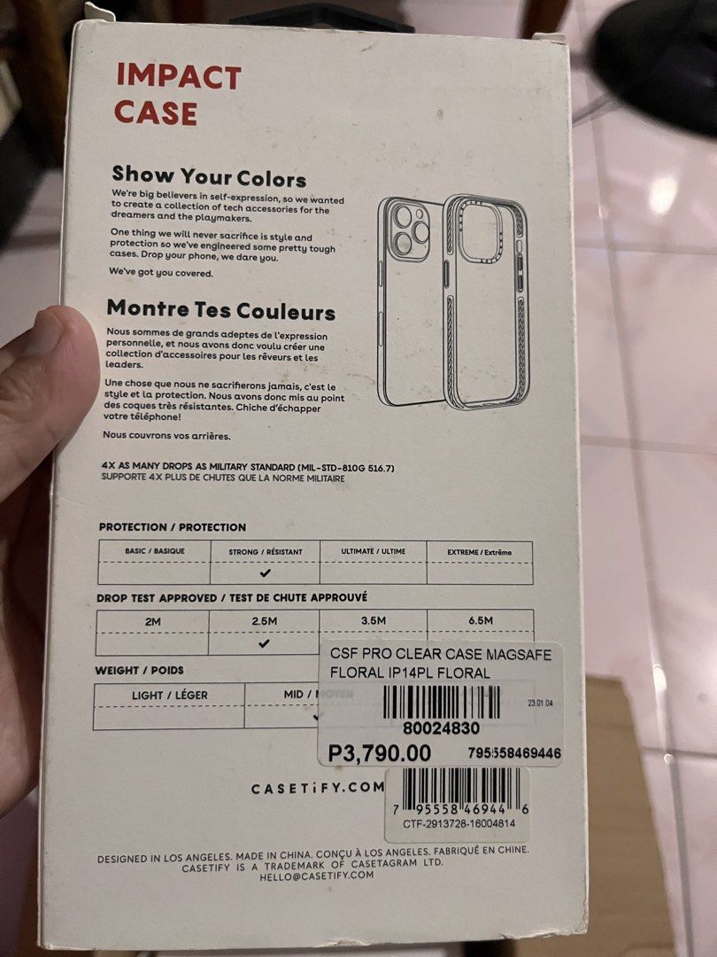 Casetify Pro Clear Case MagSafe iPhone 14 Plus (Category: Cases & Sleeves) located in Cavite. Submitted by paula3 (Listing ID 1464387424, Image 2). Description: .