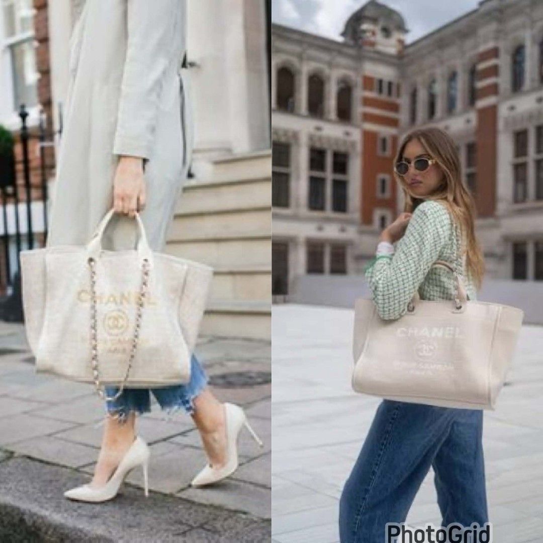 CC Large Deauville (Category: Shoulder Bags) located in Quezon City. Submitted by luxxechic (Listing ID 1464531045, Image 2). Description: with holo sticker code looks new no issue actual photo posted japan preloved mop: gcash.