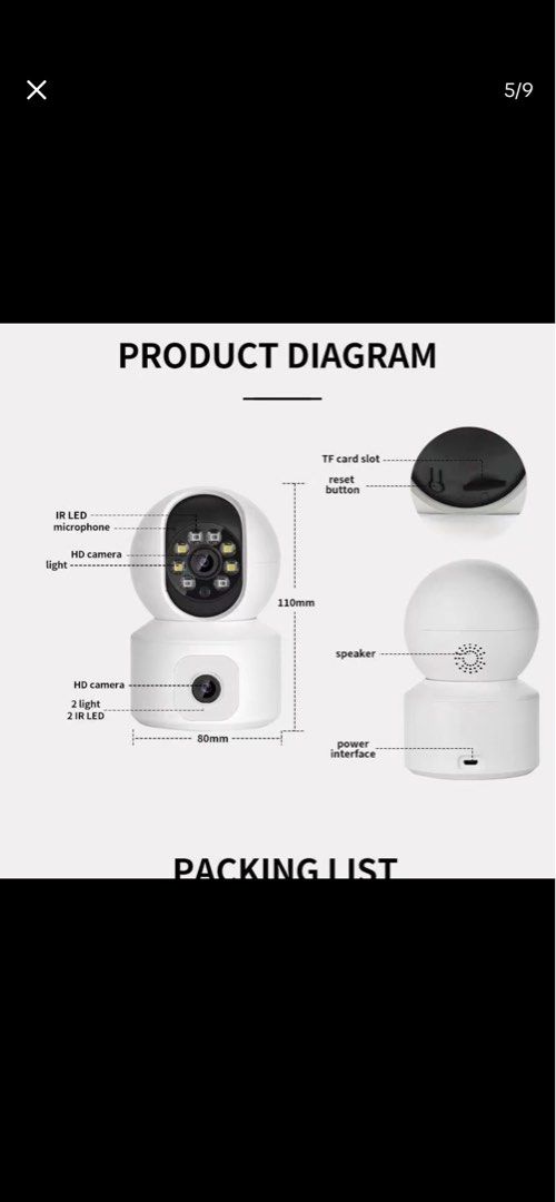 CCTV CAMERA (Category: Security Systems & CCTV Cameras) located in Singapore. Submitted by takeandgo_clearance (Listing ID 1464567155, Image 3). Description: No more box, only camera and cable only. Both @ $50 Self-collection @ Punggol Way Shipping @ $1.99 (Caroupay).