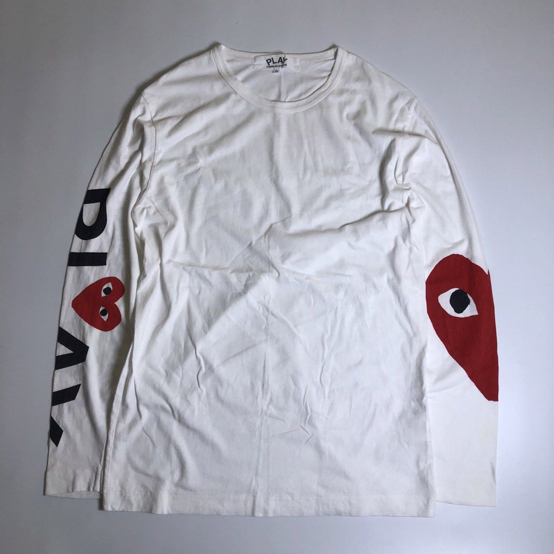 CDG PLAY (Category: Activewear) located in Caloocan City. Submitted by nothin2somethingallery (Listing ID 1464450765, Image 1). Description: Cdg Play Long Sleeve 20/30 |CR 9.5/10 VGOOD CONDI | NEED WASH ₱450🏷️ Binangonan Rizal.