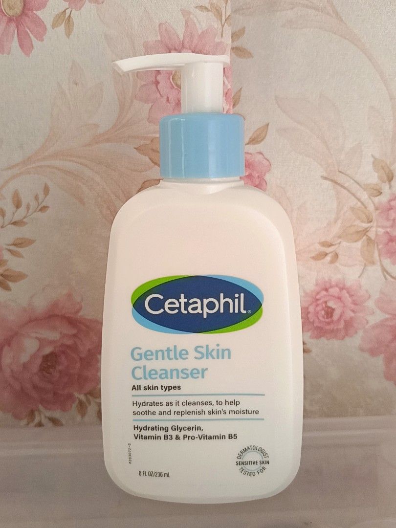Cetaphil Gentle Skin Cleanser 236ML (Category: Face Care) located in Las Pinas. Submitted by denii_22 (Listing ID 1464434316, Image 1). Description: Cetaphil Gentle Skin Cleanser. For all skin types. Hydrates as it cleanses. Contains Glycerin, Vitamin B3 & Pro-Vitamin B5. Helps defend against 5 signs of skin sensitivity: dryness, roughness, redness, itching, and tightness. Face and body. Fragrance free. Non-comedogenic. Hypoallergenic. Dermatolog