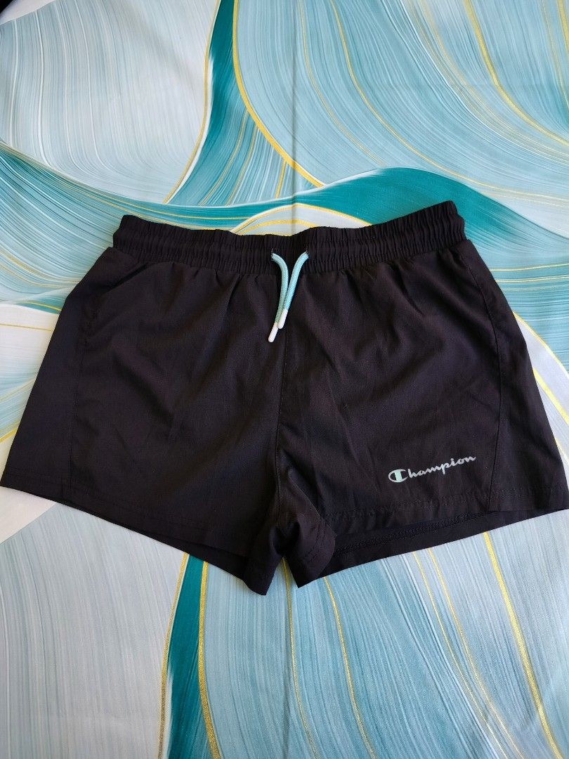 Champion Black Athletic Shorts Size 14/16 (Category: Activewear) located in Manila. Submitted by virgiliosa38485 (Listing ID 1464498006, Image 1). Description: - Brand: Champion - Color: Black -Waist 26-34 - Style: Athletic shorts - Features: Elastic waistband with drawstring - Comfort: Simple and comfortable - Use: Great for sports or lounging - Size: 14/16 - Origin: Made in China.