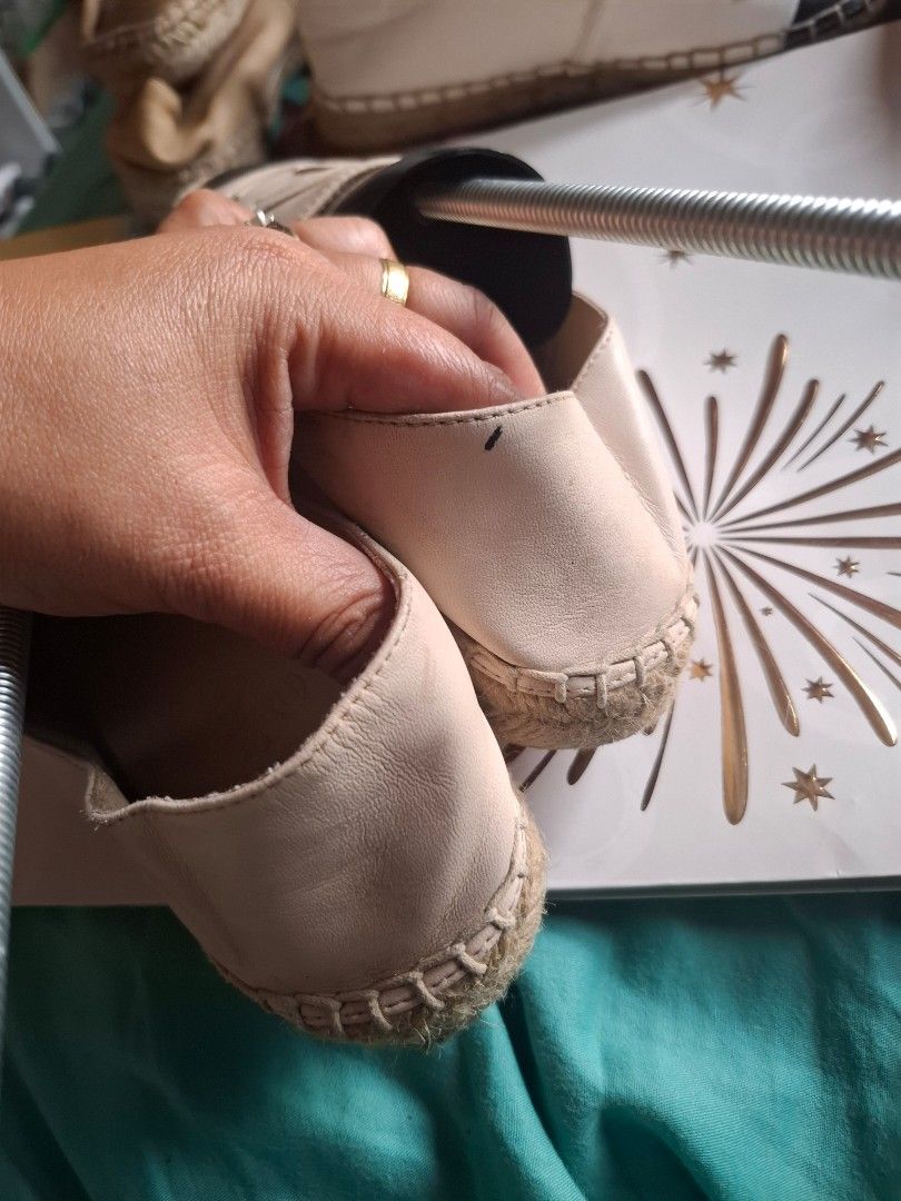 Chanel Black Cap Toe Espadrilles Flats Shoes (Category: Flats & Sandals) located in Marikina City. Submitted by bags21.ph (Listing ID 1464438570, Image 2). Description: - Classic Chanel espadrilles - Black cap toe with beige leather - Jute sole detail - Comfortable slip-on style - Versatile for casual or dressy occasions - A stylish addition to any wardrobe.