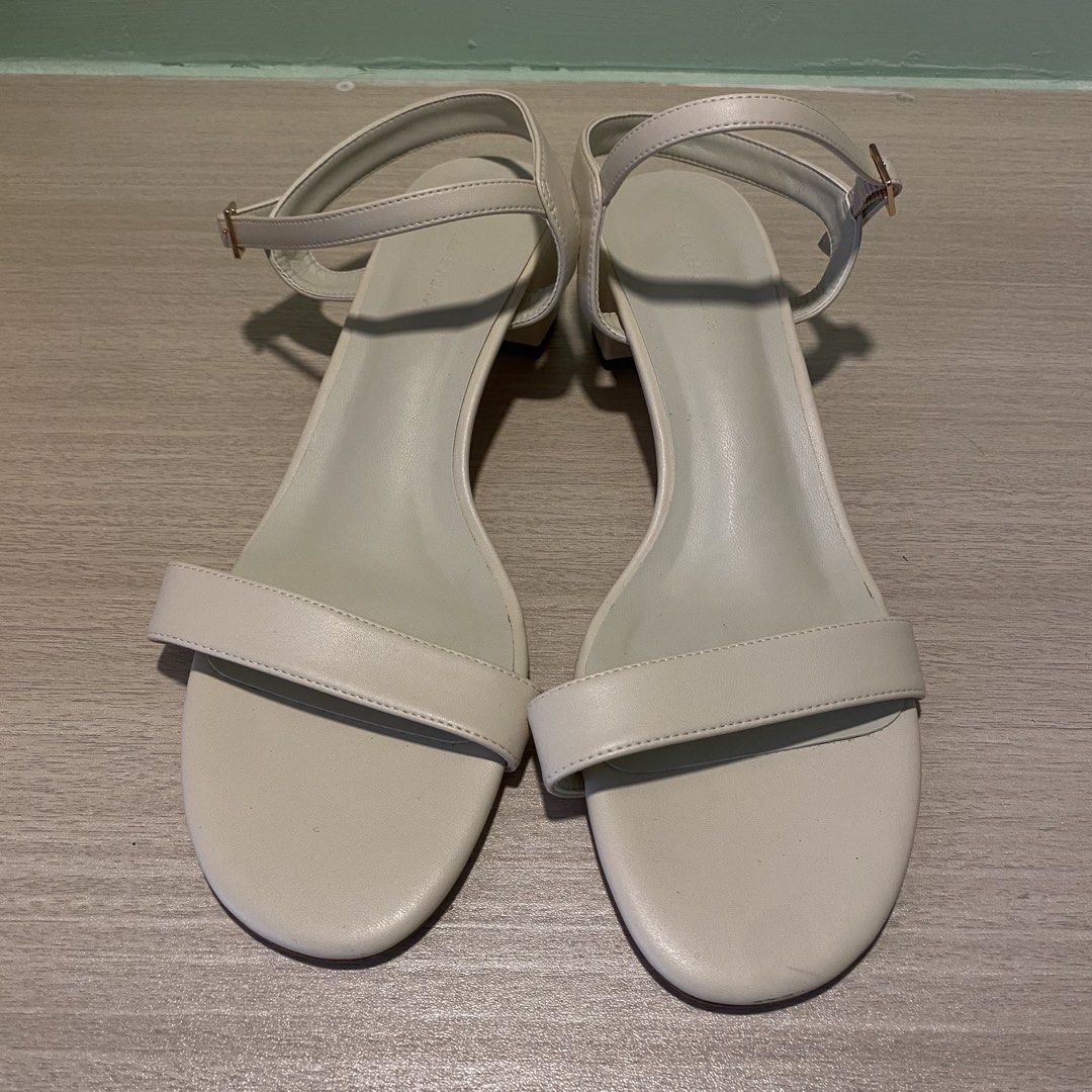 Charles & Keith Block-Heel Sandals (Category: Flats & Sandals) located in Muntinlupa City. Submitted by ryuzjyn (Listing ID 1464384506, Image 1). Description: Brand: Charles & Keith Color: White Style: Ankle-Strap Sandals Heel Type: Block Heel Comfortable heel height for everyday wear and pairs well with various outfits (casual/formal).