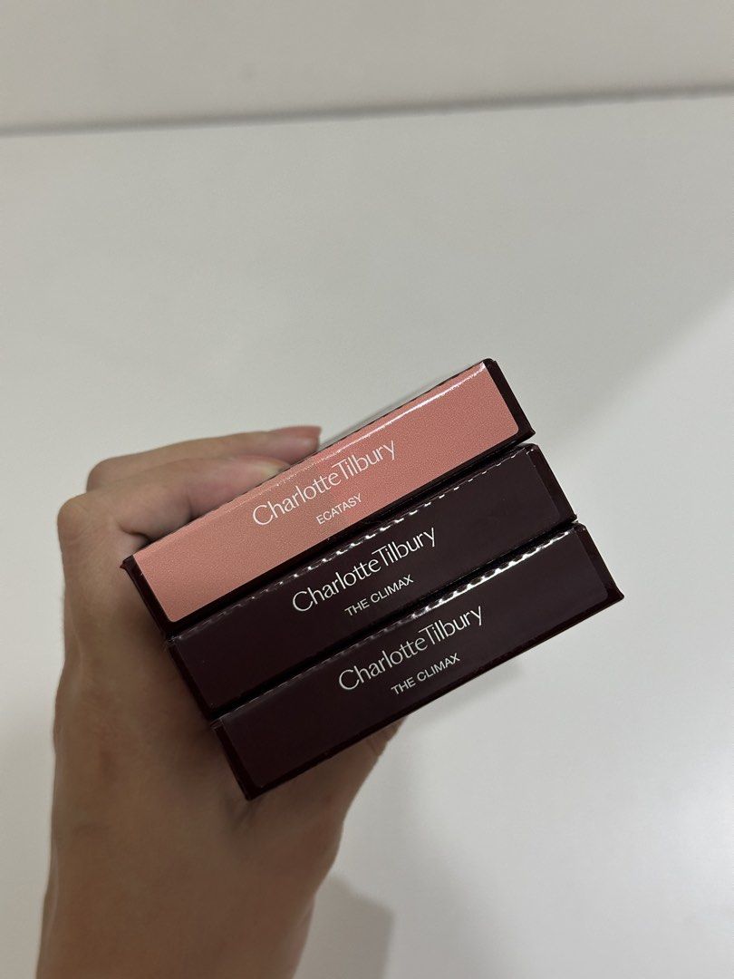 Charlotte Tilbury Cheek to Chic (Category: Makeup) located in Baybay. Submitted by franchinettt (Listing ID 1464538134, Image 2). Description: CT Cheek to Chic in Ecatasy CT Cheek to Chic in The Climax •Bought in the US last July MOD - J&T MOP - Gcash.