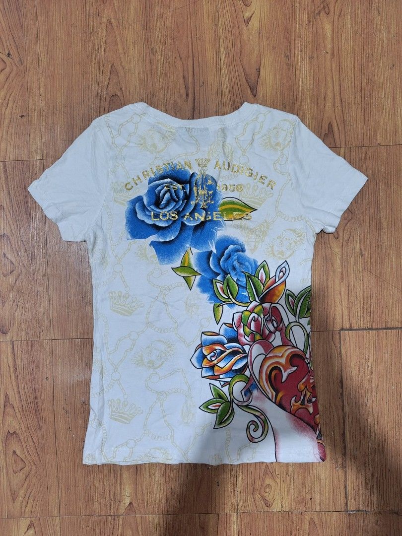 CHRISTIAN AUDIGIER (Category: Shirts) located in Calabanga. Submitted by just-thrift (Listing ID 1464458563, Image 2). Description: CHRISTIAN AUDIGIER WHITE ‎GOOD CONDITION ‎COLOR:9.5/10 ‎NO ISSUE ‎DIMES:15/23.