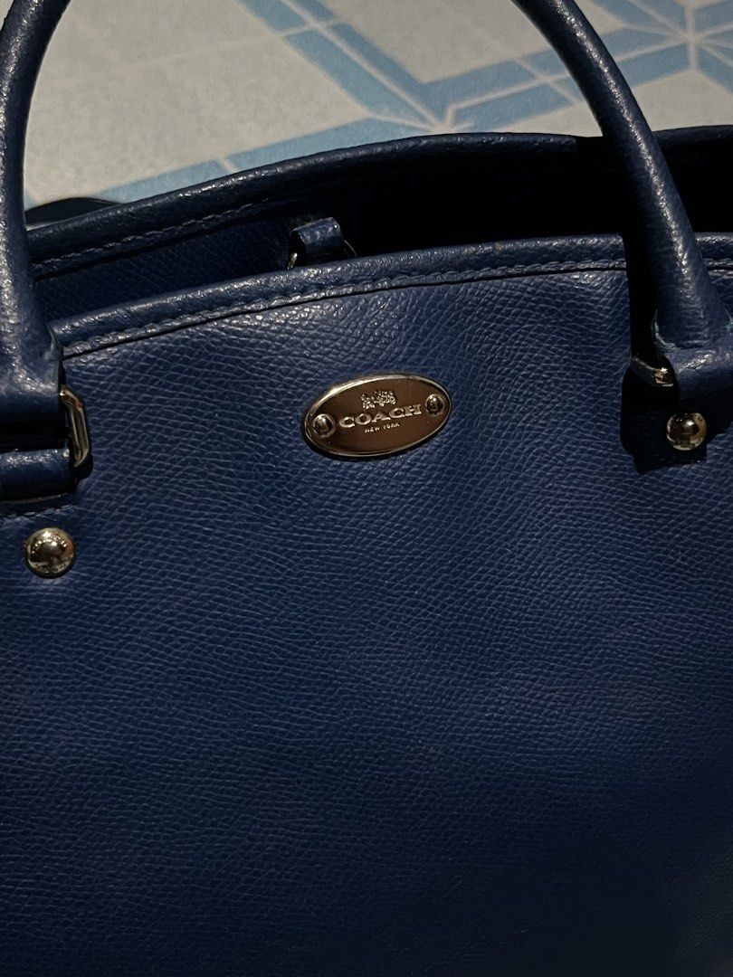 Coach Blue Margot Carryall Satchel (Category: Cross-body Bags) located in Adams. Submitted by princess.maggie (Listing ID 1464483801, Image 2). Description: - in good condition - kayo nalang po mag lc - issue: last pic.