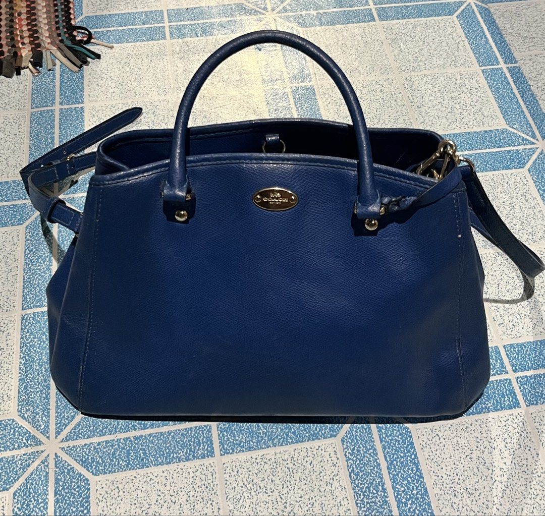 Coach Blue Margot Carryall Satchel (Category: Cross-body Bags) located in Adams. Submitted by princess.maggie (Listing ID 1464483801, Image 1). Description: - in good condition - kayo nalang po mag lc - issue: last pic.