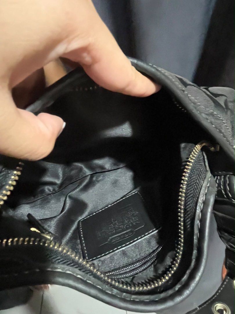 Coach Monogram Canvas Kili Bag (Category: Luxury Bags & Wallets) located in Vintar. Submitted by layla.ly (Listing ID 1464458895, Image 3). Description: comes in gold hardware Has minimal rub shown in the pic MOP: GCASH/GOTYME MOD: JNT Shipping fee will be shouldered by the buyer.