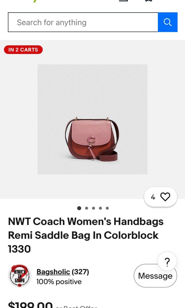 COACH REMI SADDLE CROSSBODY BAG (Category: Cross-body Bags) located in General Mariano Alvarez. Submitted by adonid (Listing ID 1464364636, Image 2). Description: COACH REMI SADDLE CROSSBODY BAG GOOD CONDITION NORMAL SIGN OF USAGE ONLY.